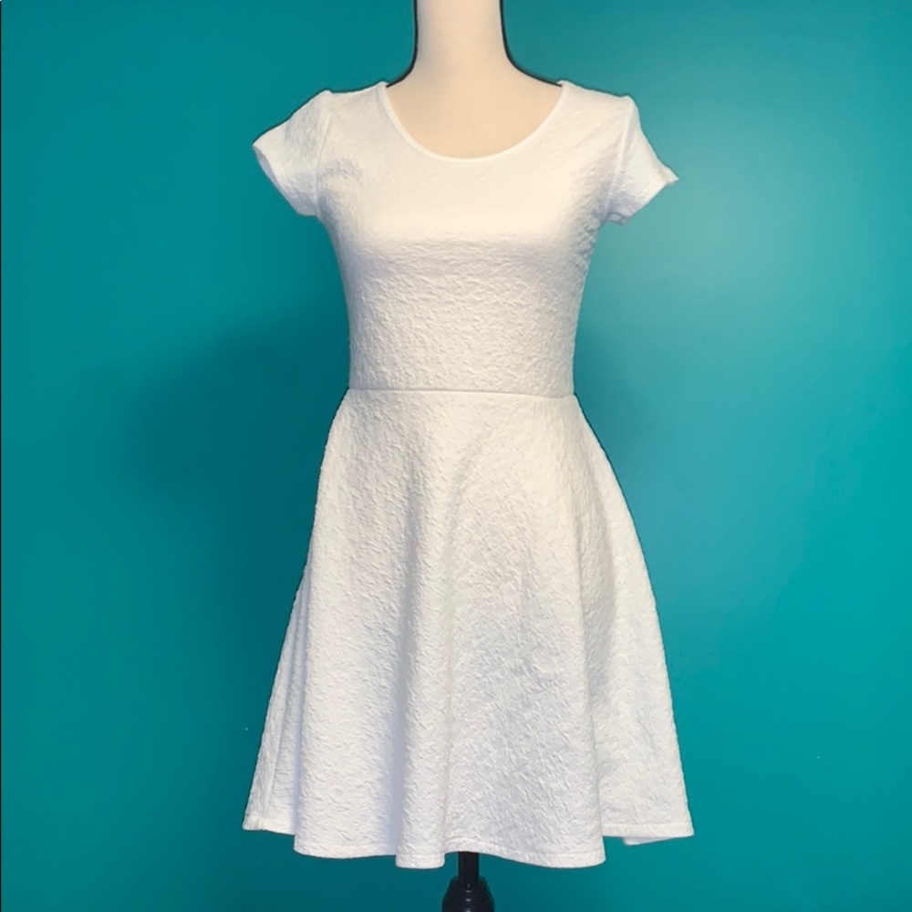 Aeropostale White Fit and Flare Dress Medium